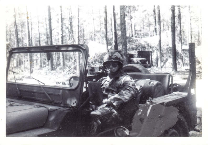 This one would be on Fort Polk, after I got my rank back from being busted for a hot urinalysis. Symbols of a misspent youth.